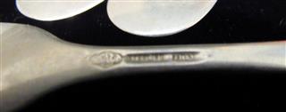 VINTAGE LOT OF 10 STERLING SILVER SERV PCS.  126 GRAMS TOTAL